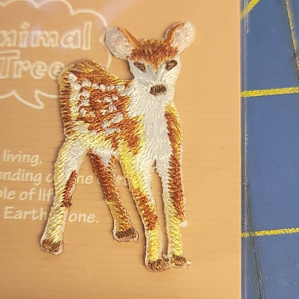 Deer Embroidered 1.75" Iron On Patch New